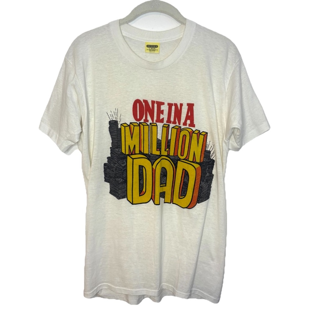 Vintage T Shirt Single Stitch One In A Million Dad Men’s Size L 80s Crew Neck